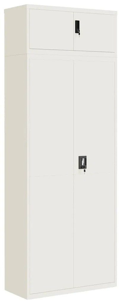 vidaXL Αρχειοθήκη Λευκή 90 x 40 x 240 εκ. Ατσάλινη