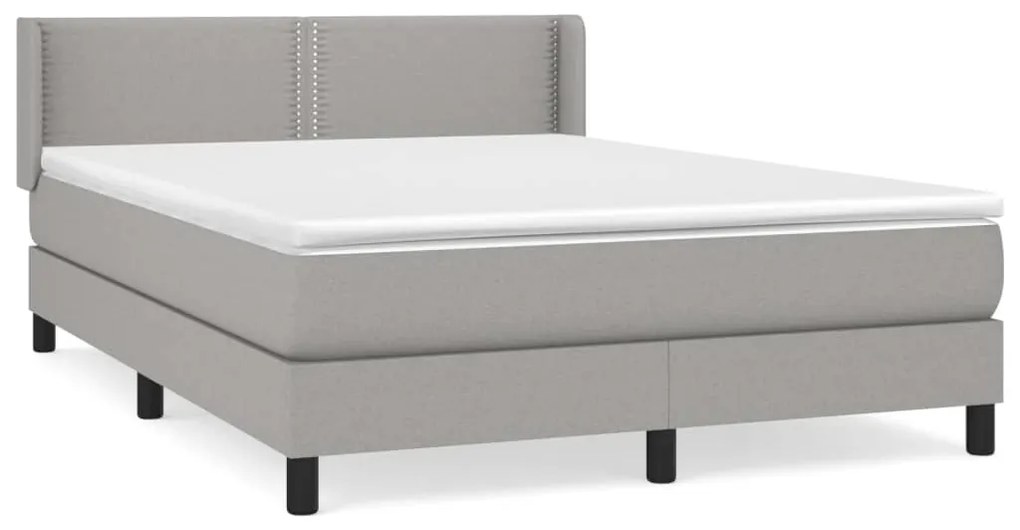 ΚΡΕΒΑΤΙ BOXSPRING ΜΕ ΣΤΡΩΜΑ ΑΝΟΙΧΤΟ ΓΚΡΙ 140X190 ΕΚ. ΥΦΑΣΜΑΤΙΝΟ 3129625