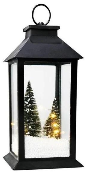 Χριστουγεννιάτικο Φανάρι 14x14x30cm με LED XLANBWW303A ACA-XLANBWW303A-Μαύρο XLANBWW303A