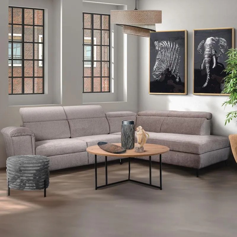 Γωνιακός Καναπές Alessia FL066 Fylliana Δεξιά Γωνία Μπέζ 284x216x100 εκ. 284x216x100 εκ.