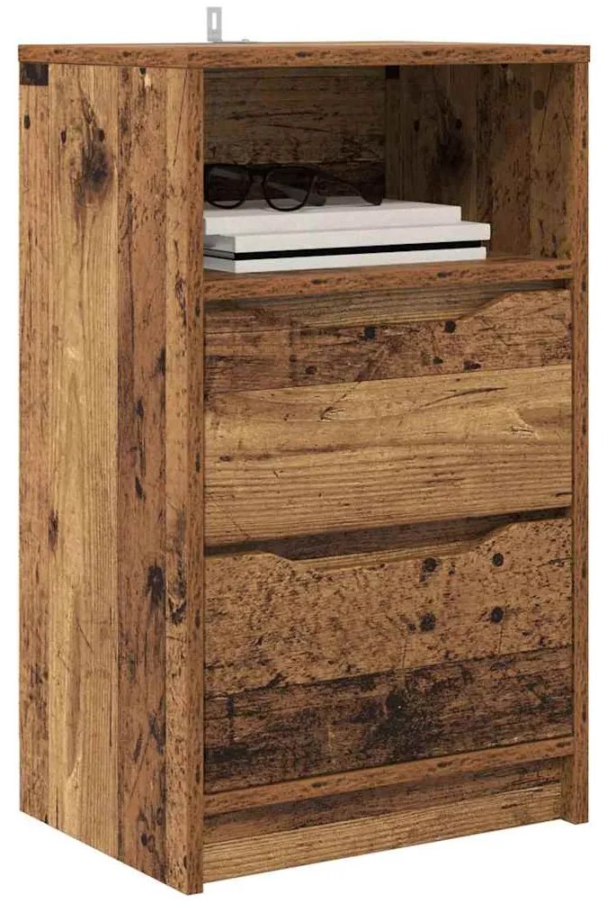 vidaXL Κομοδίνα 2 pcs Παλιό Ξύλο 40 x 30 x 467 εκ Επεξεργασμένο ξύλο