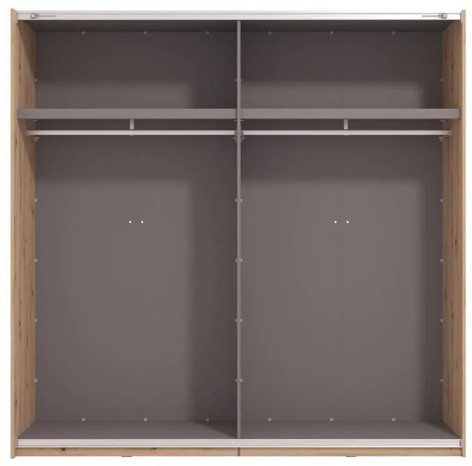Ντουλάπα Συρόμενη VEYMONT 220 OG με Καθρέπτη Artisan Oak 220x61x218εκ. 220x61x218 εκ.