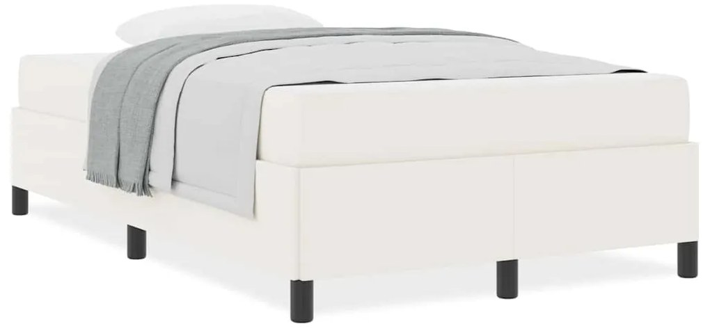 vidaXL Σκελετός Κρεβατιού Κρεμ 120 x 200 cm Βελούδο