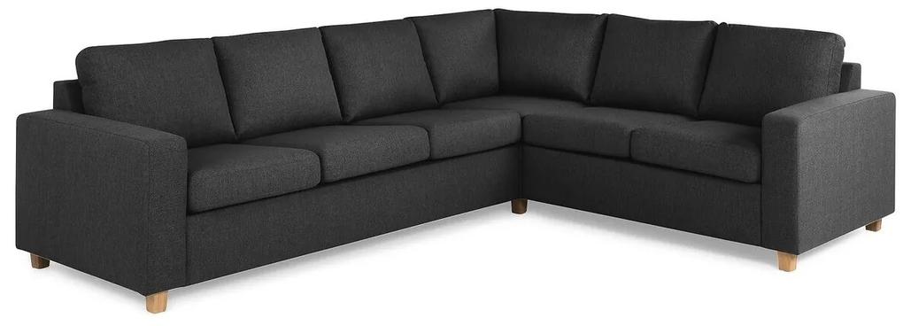 Γωνιακός Καναπές Scandinavian Choice C156, Ανθρακί, Δρυς, 284x223x80cm, Πόδια: Ξύλο | Epipla1.gr