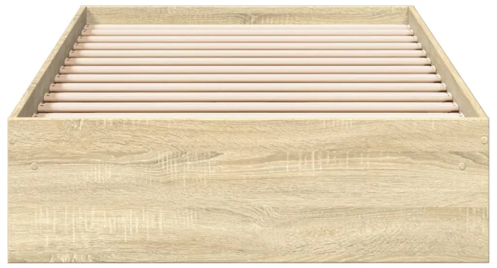 vidaXL Πλαίσιο Κρεβατιού με Συρτάρια Sonoma Δρυς 75x190 εκ. Επεξ. Ξύλο