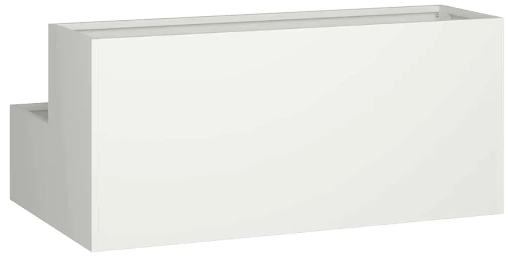 vidaXL Γλάστρα Κήπου Λευκό 100 x 60 x 45 εκ Ατσάλι