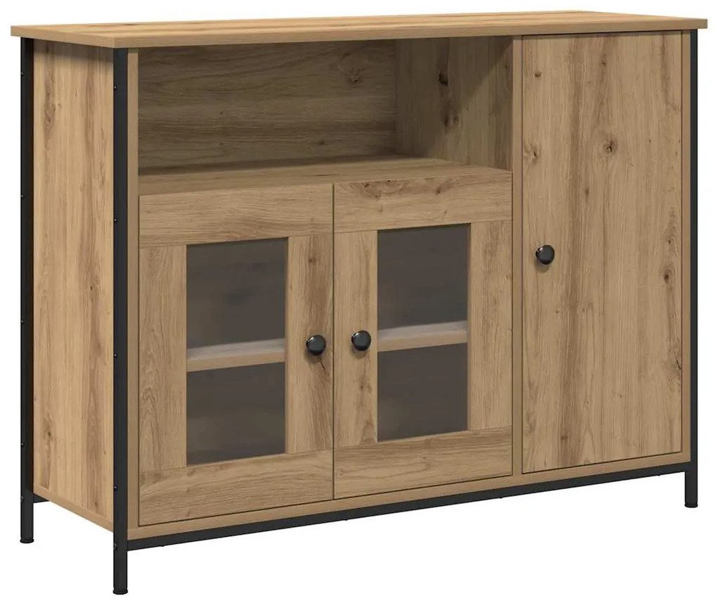 vidaXL Πλαϊνό γραφείο artisan δρυς 100 x 35 x 75 εκ.