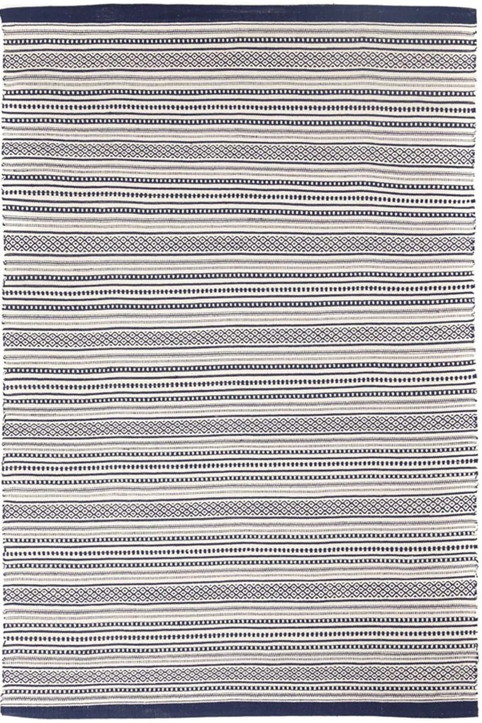 Χαλί Urban Cotton Kilim Titan Iris White-Blue Royal Carpet 130X190cm