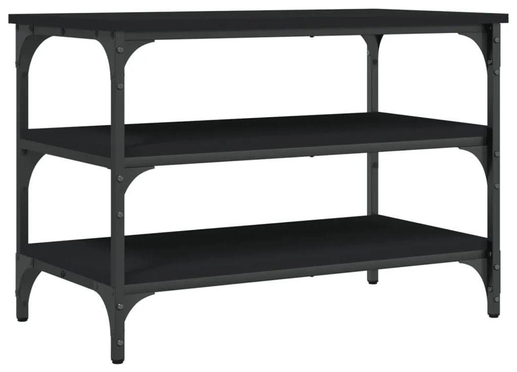 vidaXL Παπουτσοθήκη Μαύρη 70 x 38,5 x 49 εκ. από Επεξεργασμένο Ξύλο