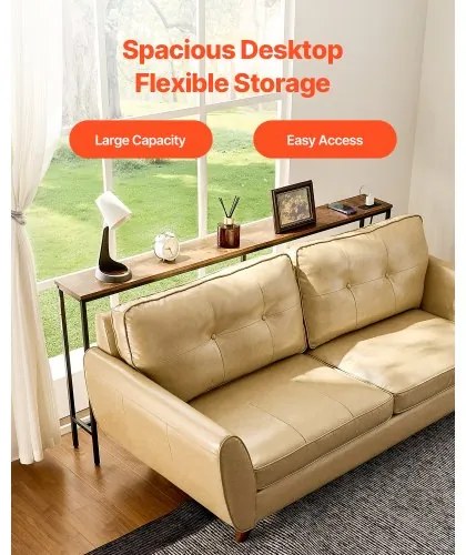 VEVOR Narrow Console Sofa Table Couch Table 70.9” for Entryway &amp; Living Room