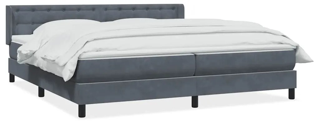 ΚΡΕΒΑΤΙ BOXSPRING ΜΕ ΣΤΡΩΜΑ ΣΚΟΥΡΟ ΓΚΡΙ 180X210 ΕΚ. ΒΕΛΟΥΔΙΝΟ 3318460