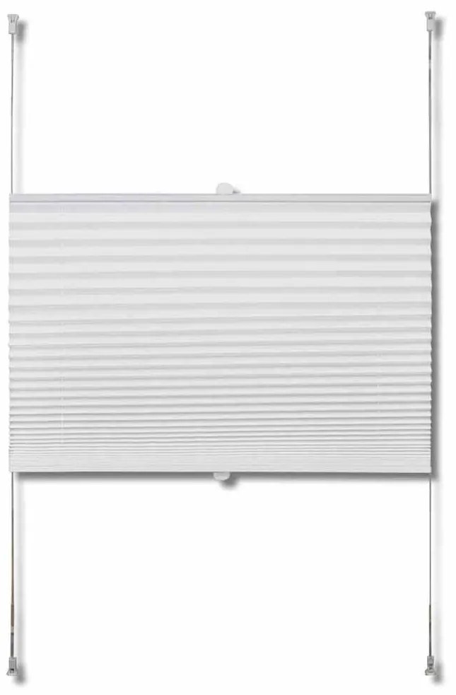 vidaXL Πλισέ στόρι σκίασης 70x200cm Λευκό