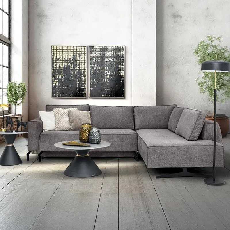 Γωνιακός Καναπές Madrid Fylliana Γκρί 290x210x110 εκ. 290x210x110 εκ.