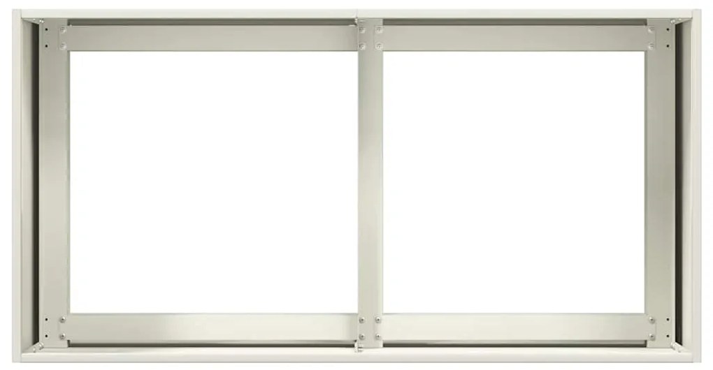 vidaXL Ζαρντινιέρα Λευκή 80x40x40 εκ. από Χάλυβα Ψυχρής Έλασης