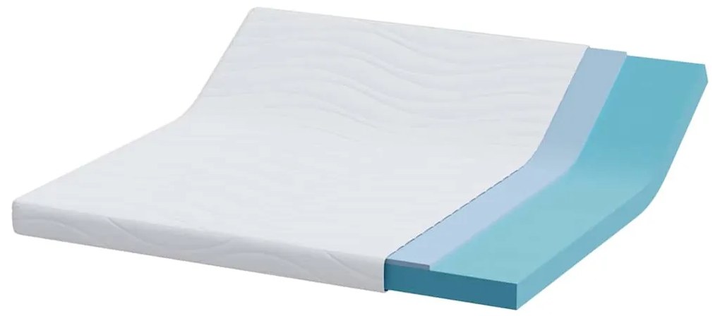 vidaXL Στρώμα Λευκό 200 x 200 cm Τζελ Μνήμης Φόρμα