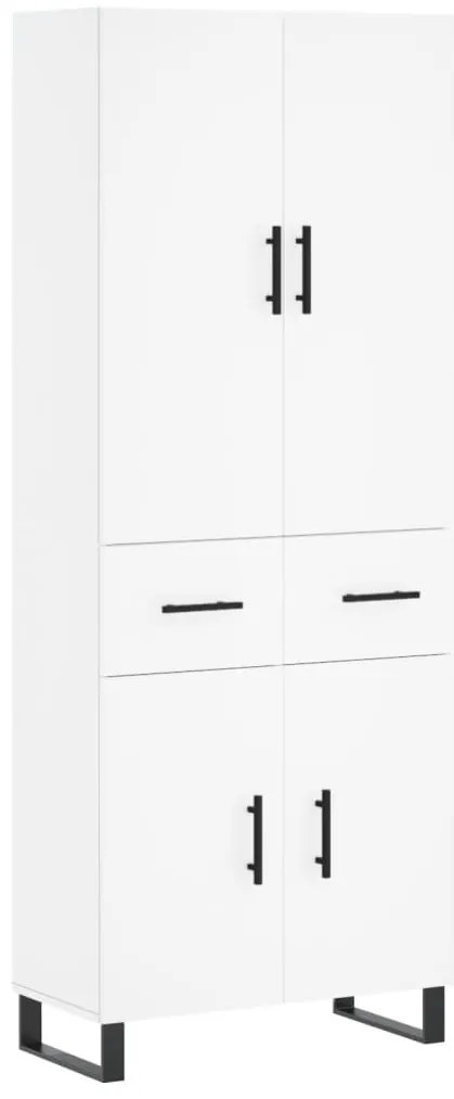 vidaXL Ντουλάπι Λευκό 69,5x34x180 εκ. από Επεξεργασμένο Ξύλο