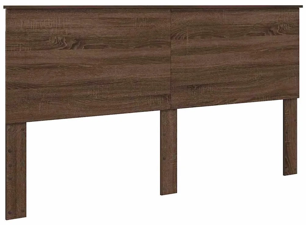 vidaXL Κεφαλάρι με κεφαλάρι Καφέ δρυς 180 cm Επεξεργασμένο ξύλο