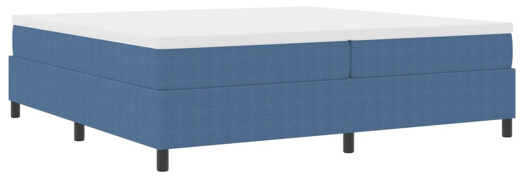 vidaXL Κρεβάτι Box Spring Μπλε 200x200 εκ Από Βελούδινο Ύφασμα