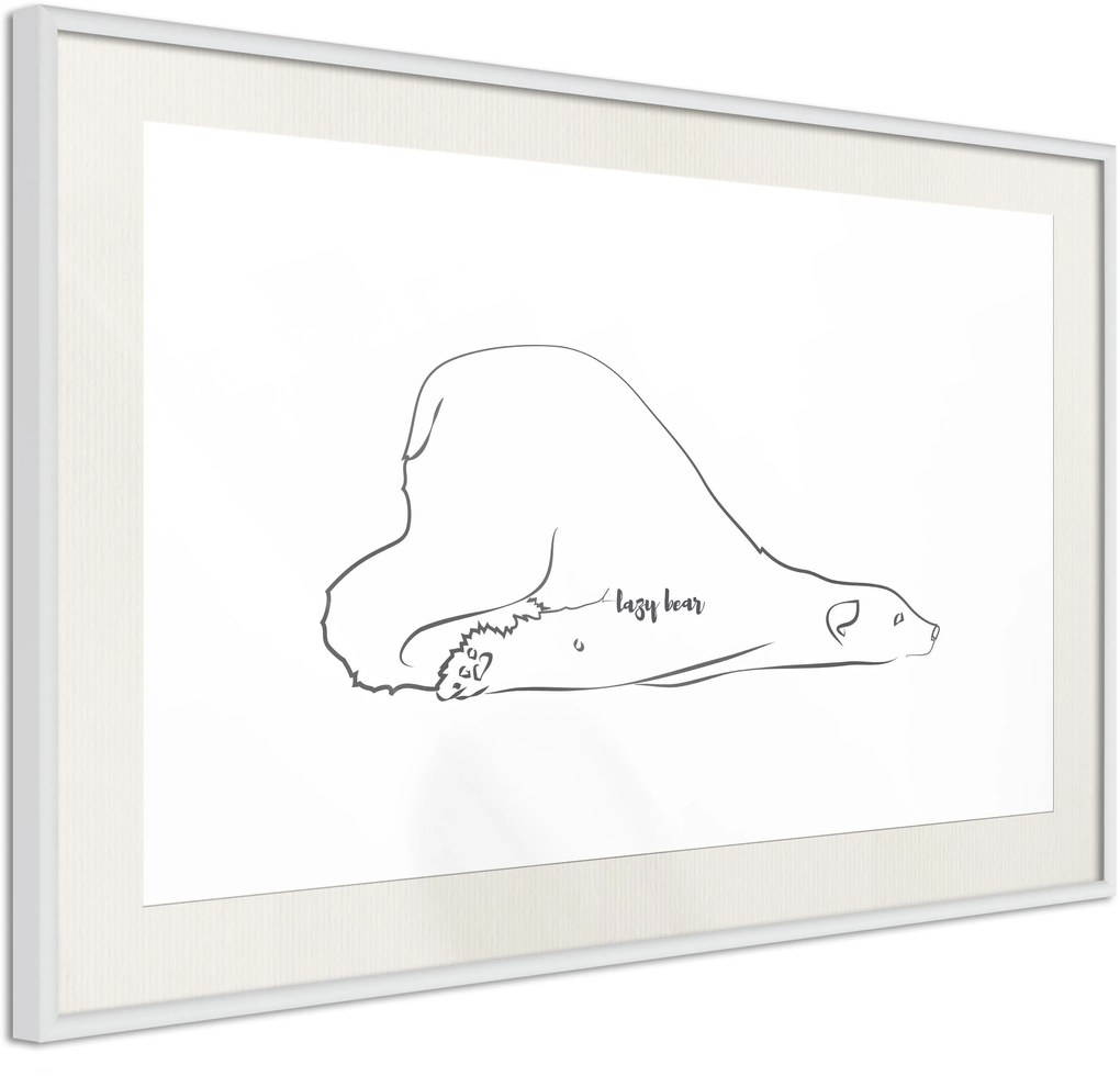 Αφίσα - Resting Polar Bear - 30x20 - Χρυσό - Χωρίς πασπαρτού