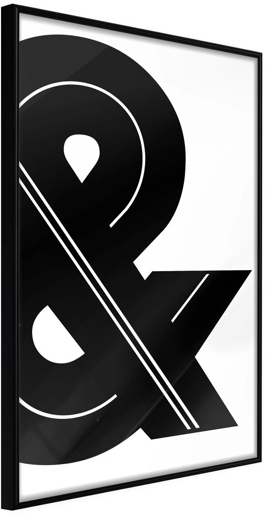 Αφίσα - Ampersand (Black and White) - 20x30 - Μαύρο - Χωρίς πασπαρτού