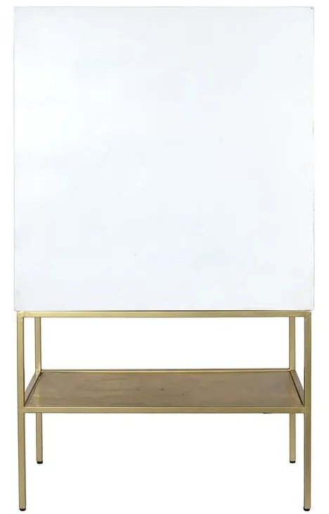 Σκευοθήκη DKD Home Decor Λευκό Χρυσό Μέταλλο Ξύλο από Μάνγκο 91 x 44 x 152 cm
