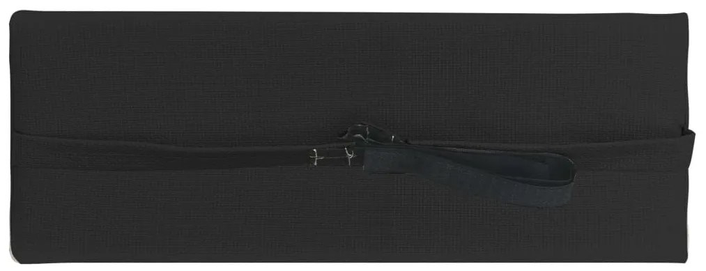 vidaXL Προσκέφαλο Σεζλόνγκ Μαύρο 40 x 7,5 x 15 εκ. από Textilene