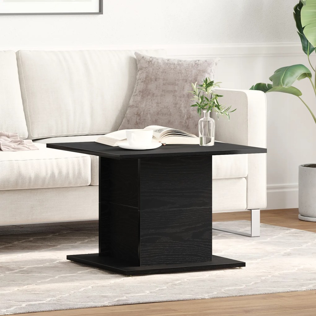 vidaXL Τραπεζάκι Σαλονιού Μαύρη Δρυς 55.5x55.5x40 εκ. Επεξεργασμένο Ξύλο