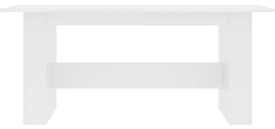 vidaXL Τραπεζαρία Λευκή 180 x 90 x 76 εκ. από Επεξ. Ξύλο