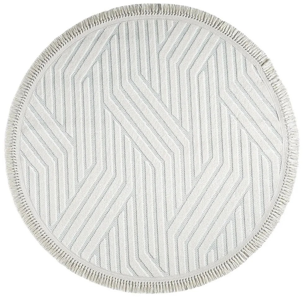 Χαλί Sosa 9001 614CCL4367 White Conceptum Hypnose 115X115cm Round