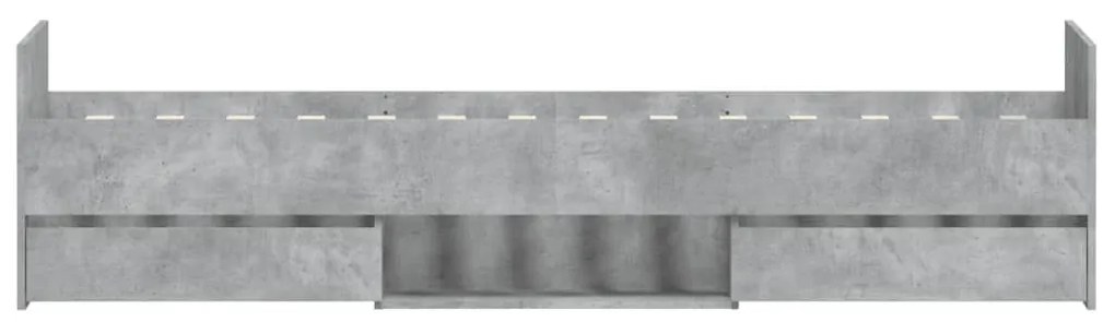 Πλαίσιο Κρεβατιού με Κεφαλάρι/Ποδαρικό Γκρι Σκυροδεμ. 90x190 εκ - Γκρι