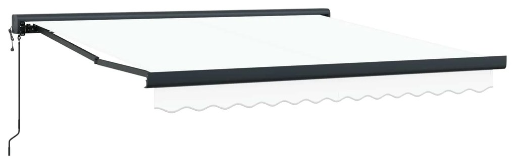 Αντιανεμικό Λευκό 350 x 250 x 165 εκ. Πολυεστέρας και Αλουμίνιο