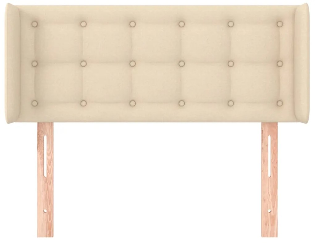 vidaXL Κεφαλάρι με Πτερύγια Κρεμ 93x16x78/88 εκ. Υφασμάτινο