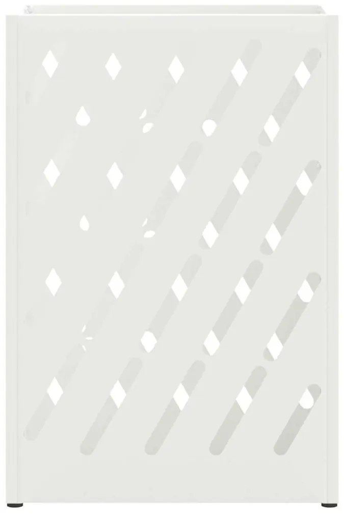 vidaXL Σχέδιο & βάση αποθήκευσης Λευκό 28 x 12 x 41 εκ Ατσάλι