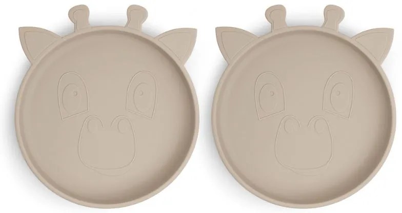 Nuuroo Akila πιάτα από σιλικόνη 2τμχ Giraffe Cobblestone