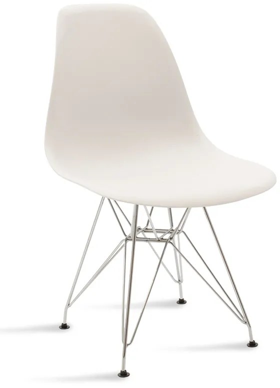 Καρέκλα Adelle pakoworld PP λευκό-inox πόδι Model: 127-000015