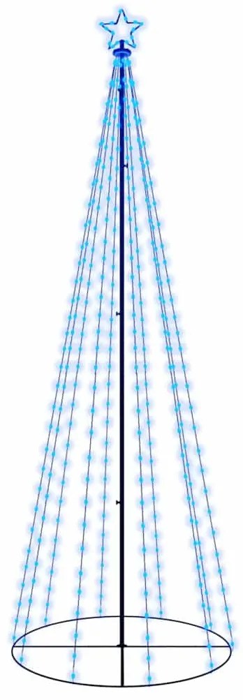 vidaXL Χριστουγεννιάτικο Δέντρο Κώνος 310 LED Μπλε 100 x 300 εκ.