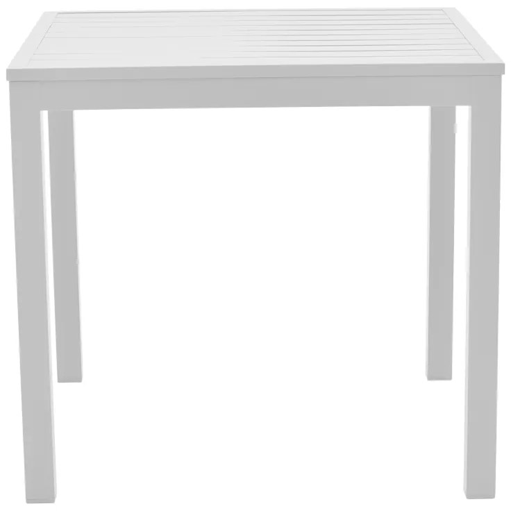 Τραπέζι Kliton  pakoworld αλουμινίου λευκό 80x80x74εκ - 288-000006