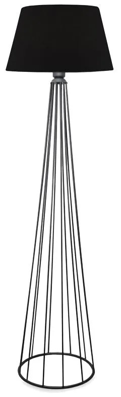Φωτιστικό δαπέδου Firdo II Ε27 ύφασμα-μέταλλο μαύρο Φ38x121εκ 38x38x121 εκ.