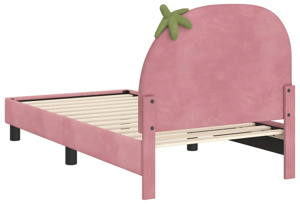 vidaXL Κρεβάτι Παιδικής Κρεβατοκάμαρας με Κεφαλάκι Ροζ 80 x 160 cm