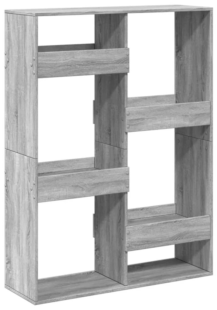 vidaXL Βιβλιοθήκη/Διαχωριστικό Χώρου Γκρι 100x33x135 εκ. Επεξ. Ξύλο