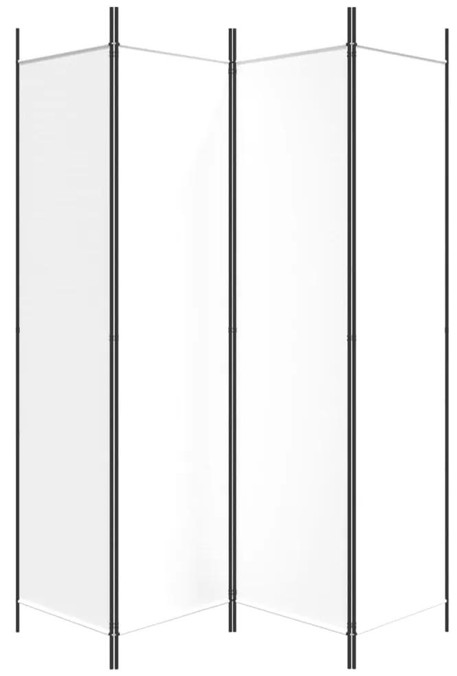 vidaXL Διαχωριστικό Δωματίου με 4 Πάνελ Λευκό 200x200 εκ. από Ύφασμα