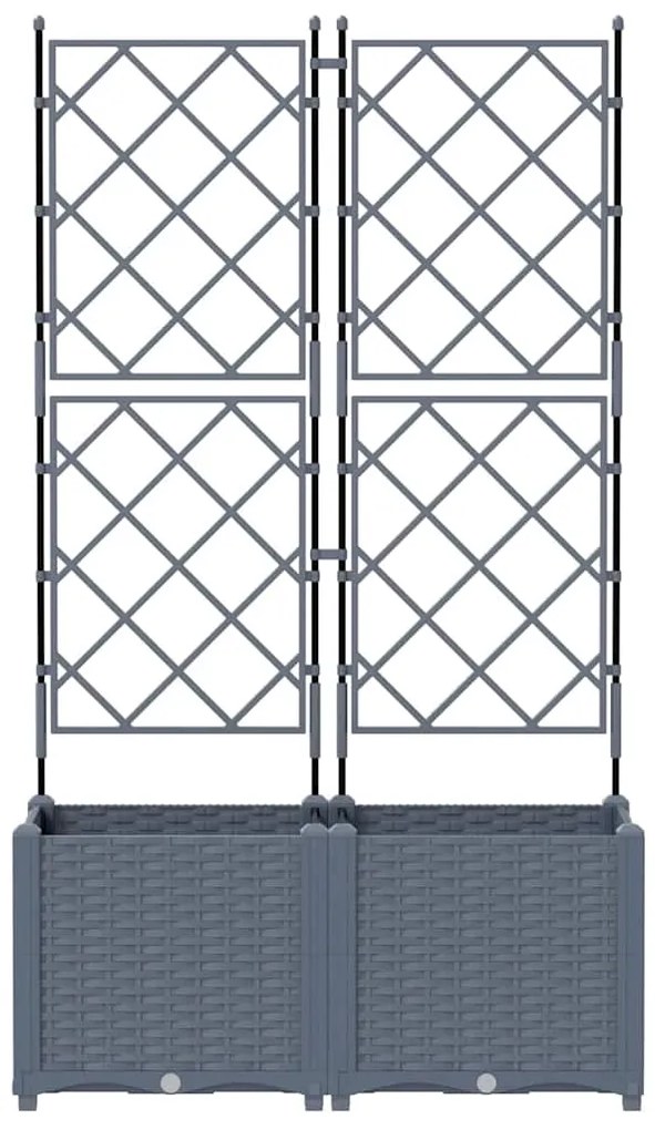 vidaXL Κηποτινάκι με Τρέλα 2 pcs Ανοιχτό γκρι 80 x 40 x 143 εκ. PP