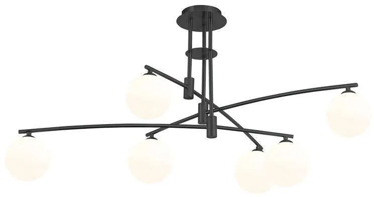 Φωτιστικό Οροφής 6036-6 100x40cm 6xG9 Black-White Inlight Metal, Glass