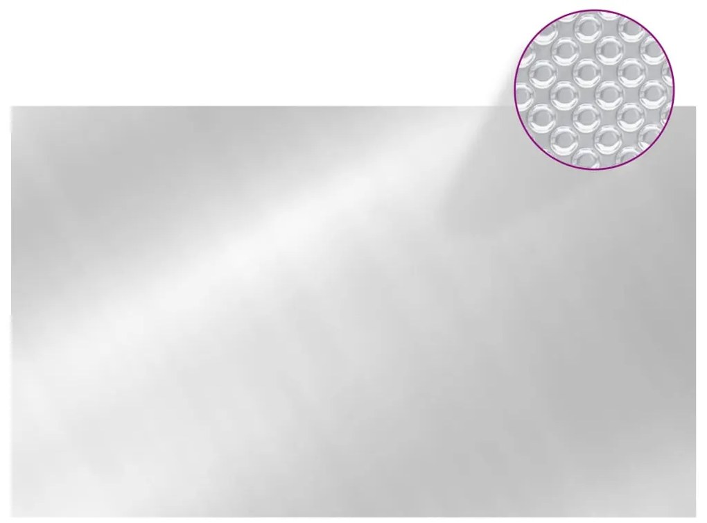 vidaXL Κάλυμμα Πισίνας Ορθογώνιο Ασημί 1000x600 εκ. από Πολυαιθυλένιο