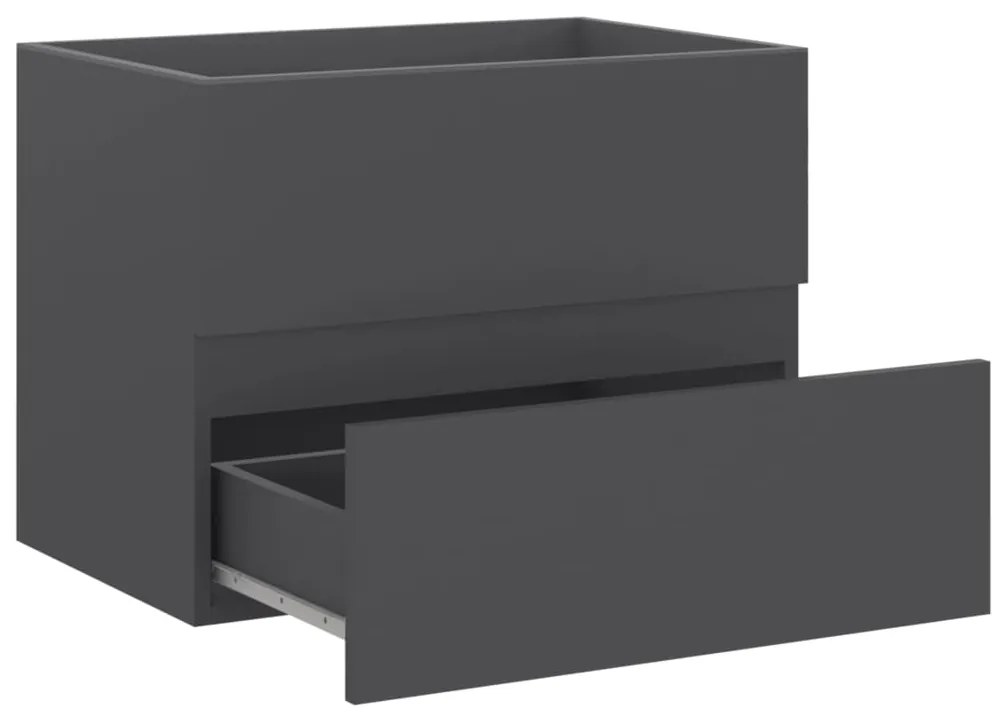 vidaXL Ντουλάπι Νιπτήρα Γκρι 60x38,5x45 εκ. Μοριοσανίδα
