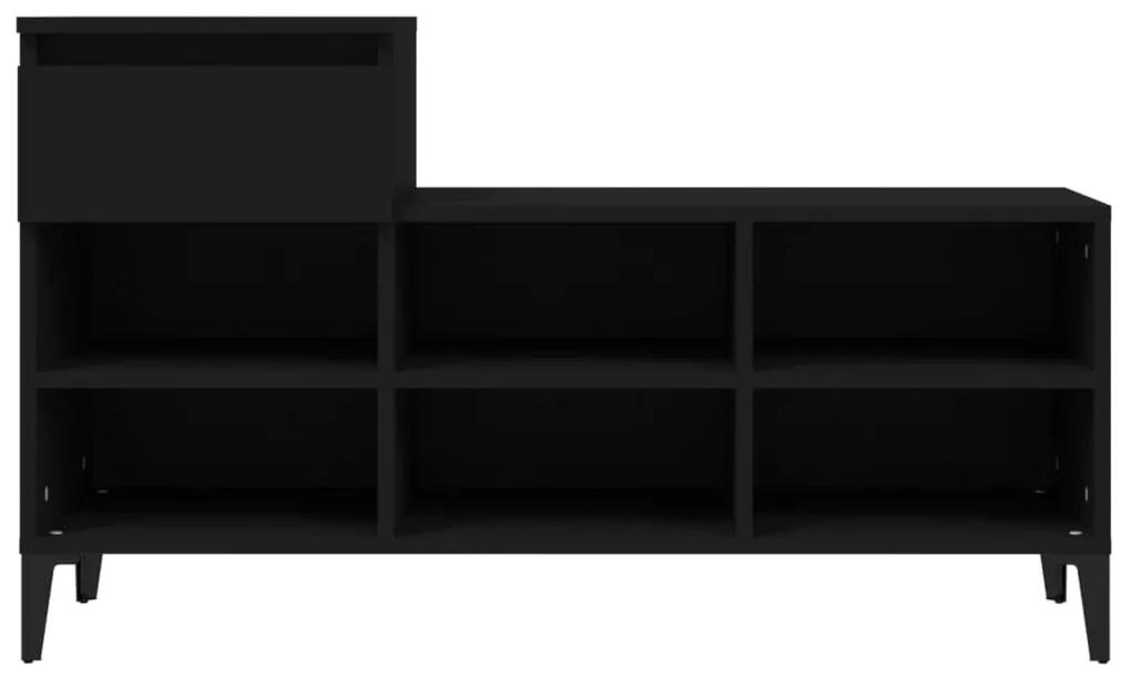 vidaXL Παπουτσοθήκη Μαύρο 102x36x60 εκ. από Επεξεργασμένο Ξύλο