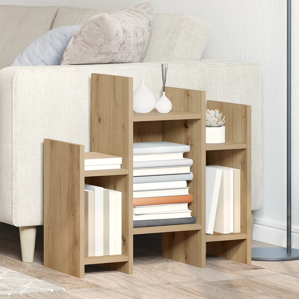 vidaXL Βοηθητικό ντουλάπι με ράφι artisan δρυς 60 x 26 x 60 εκ.
