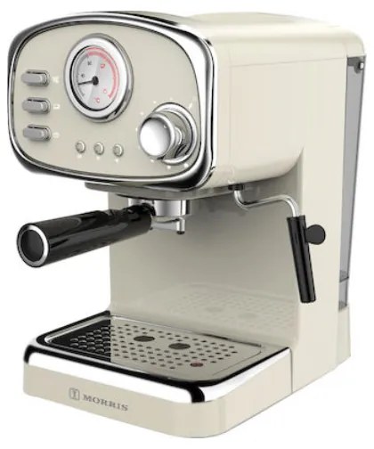 Morris R20806EMC Μηχανή Espresso 1100W Πίεσης 20bar Μπεζ