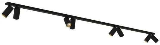 Σποτ Φωτιστικό Ράγας 8xGU10 10W IP20 Mono 2x150 Nowodvorski 7698 Μαύρο-Χρυσό