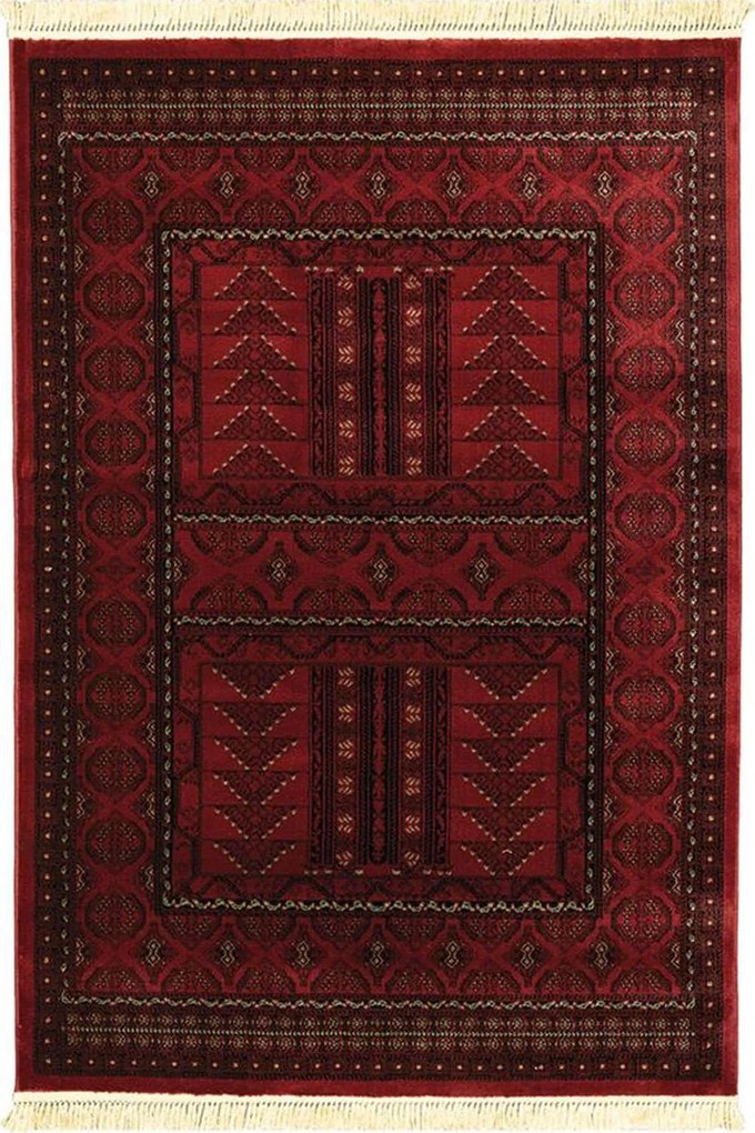 Σετ Χαλιά Κρεβατοκάμαρας 3Τμχ. Persia 2288 Burgundy Με Κρόσσι New Plan ΣΕΤ (2 67x140 &amp; 67x200) Heatset
